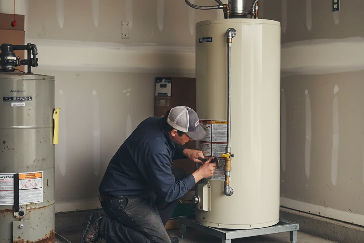 Water heater and shutoff valve replacement in Bellefontaine